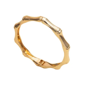 Bracelete Formato Bambu Banhado a Ouro 18k