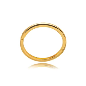 Bracelete Liso Redondo Banhado a Ouro 18K