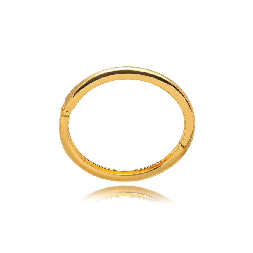 Bracelete Liso Redondo Banhado a Ouro 18K