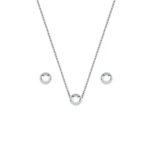 Conjunto Esfera Ródio Branco