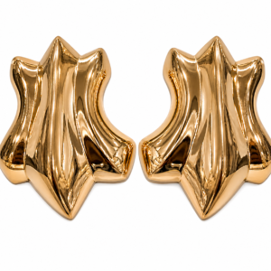 Brinco orgânico Banhado a Ouro 18k