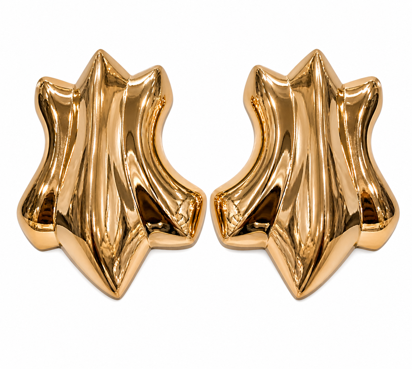 Brinco orgânico Banhado a Ouro 18k