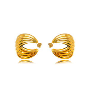 Argola Maximalista banhada a ouro 18k