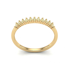 Anel aparador micro zircônia citrino banhado a ouro 18k