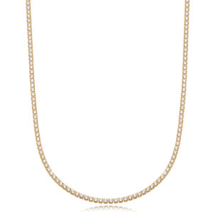 Choker Riviera 2MM Banhada a Ouro 18k