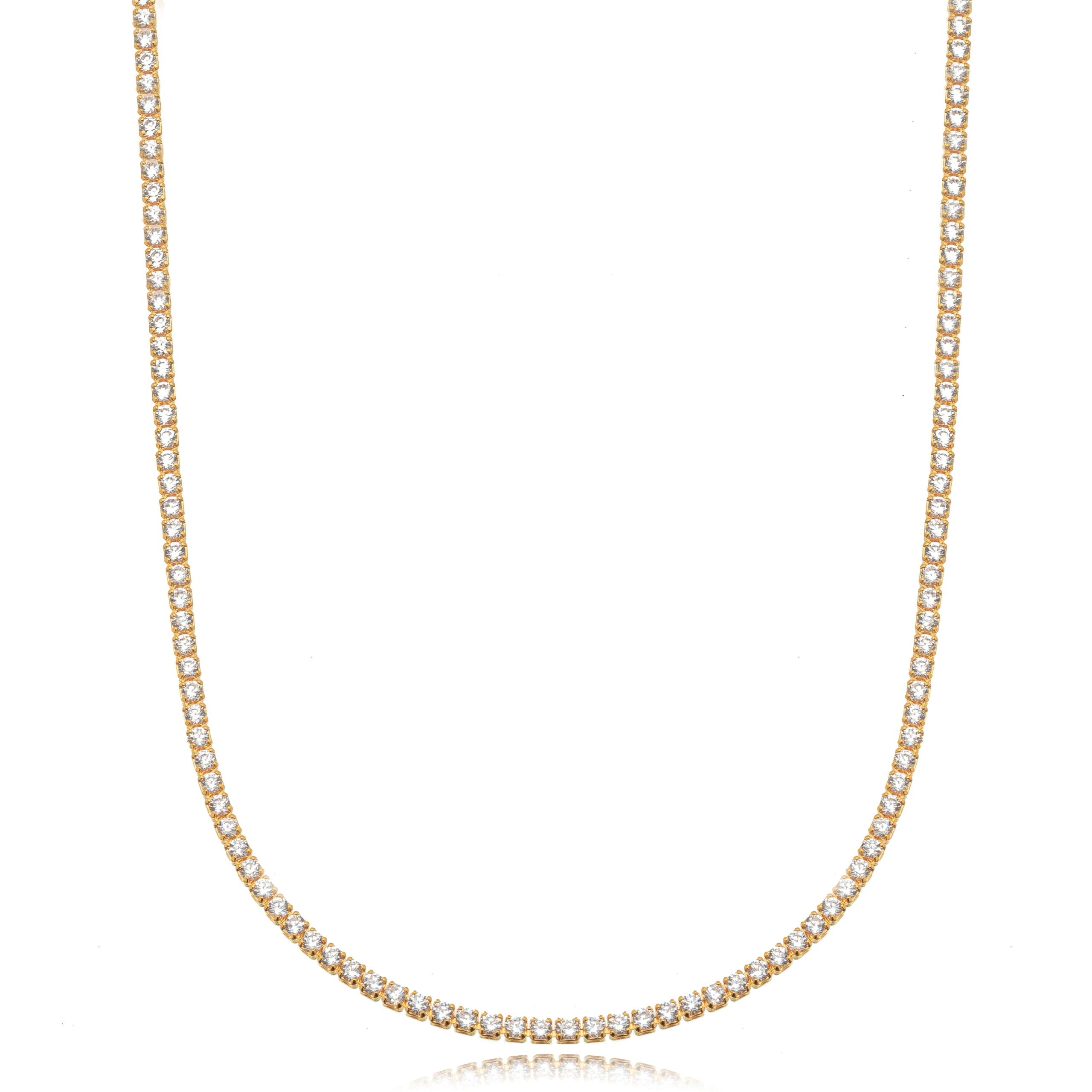 Choker Riviera 2MM Banhada a Ouro 18k
