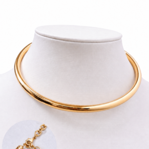 aro tubo liso banhado a ouro 18k