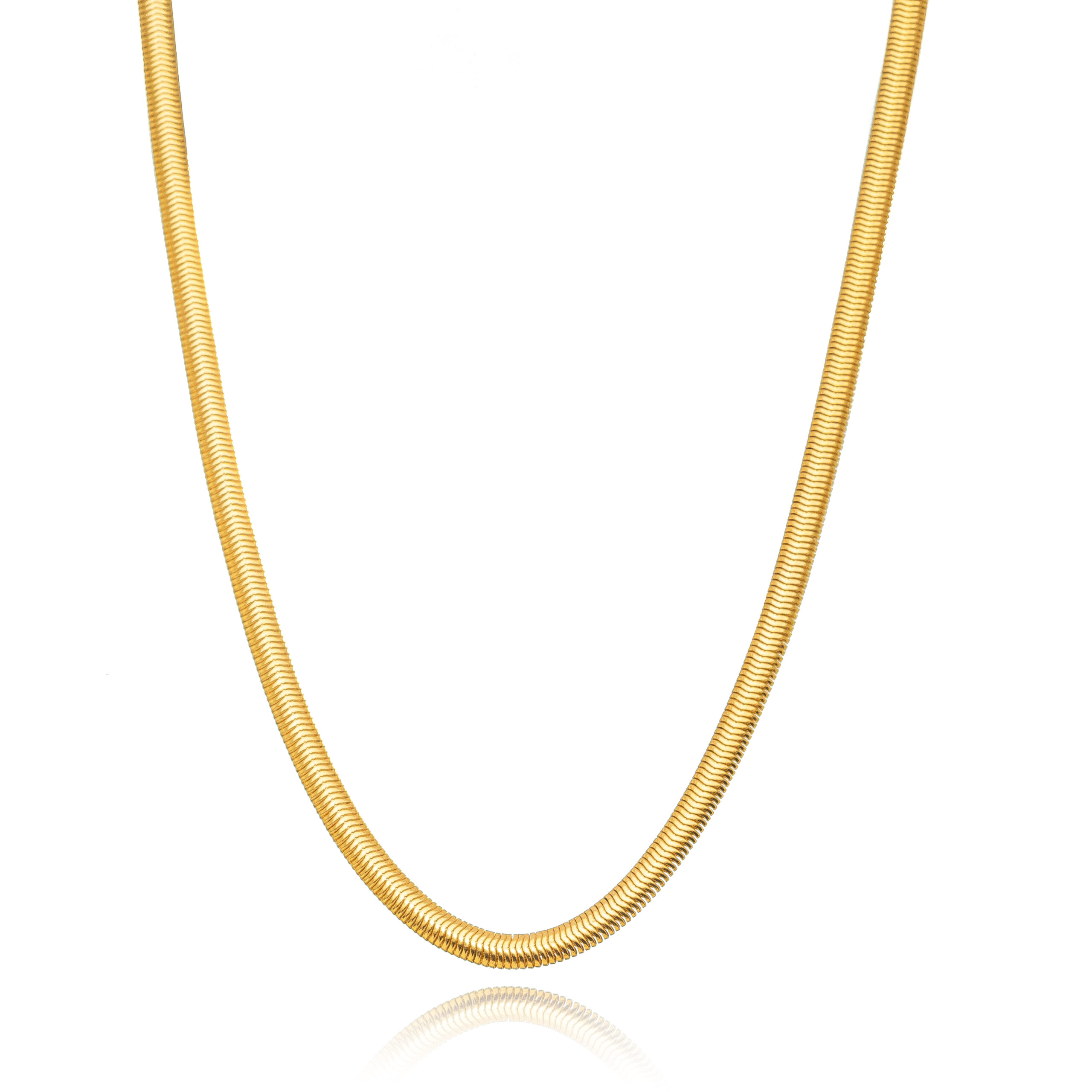 Choker Malha Roliça Banhada a Ouro 18k