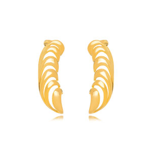 Ear Cuff Trabalhado Banhado a Ouro 18K