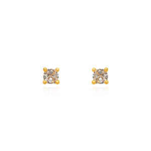 Brinco Ponto de Luz Pequeno Banhado a Ouro 18k