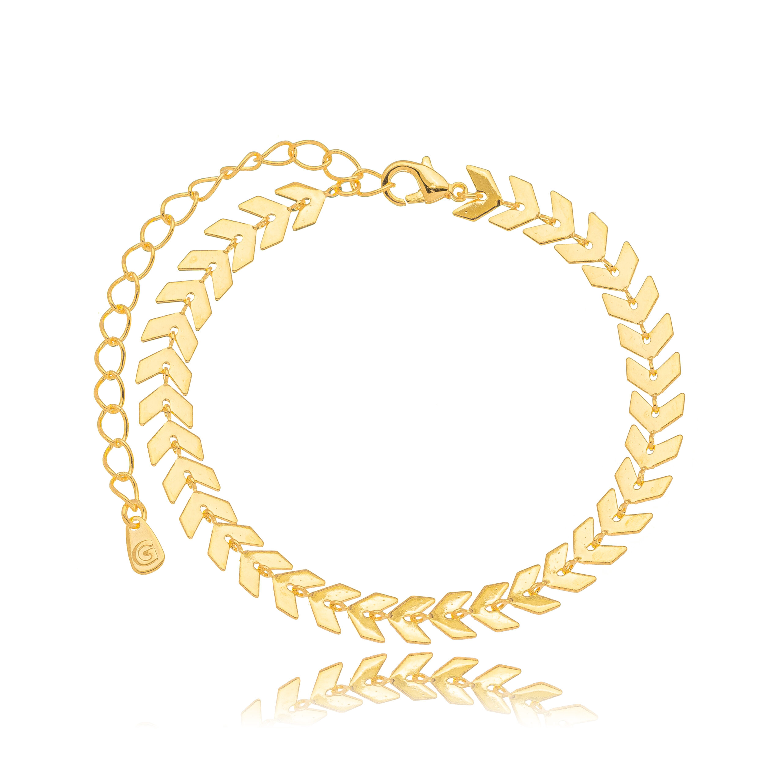 Pulseira Escama Banhada a Ouro 18k