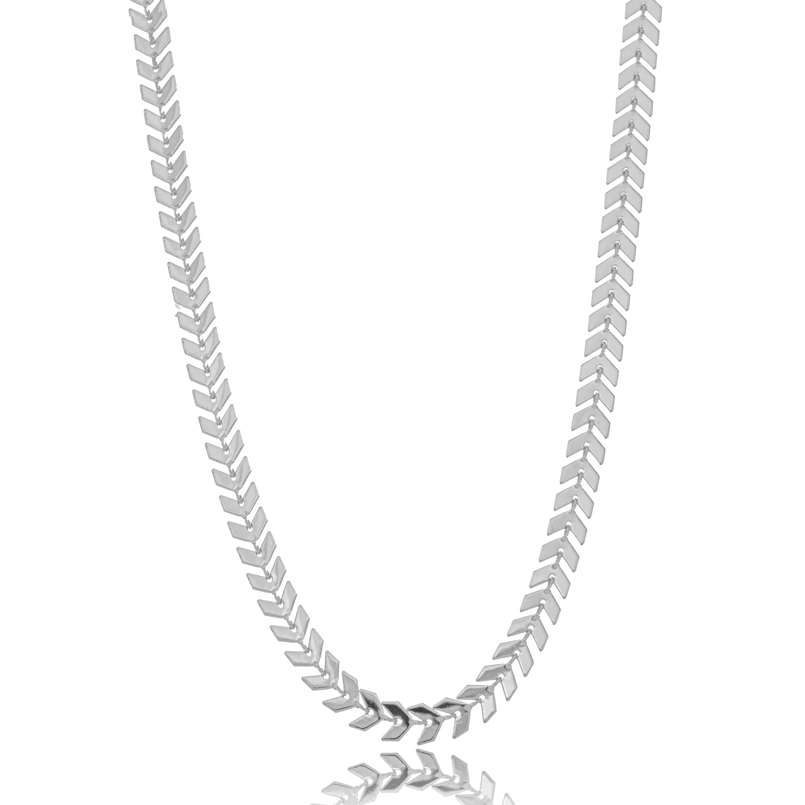 Choker Escama Ródio Branco