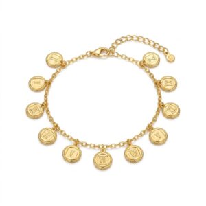 Pulseira Dez Mandamentos Banhada a Ouro 18k
