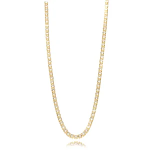 Colar Riviera 2MM Banhada a ouro 18k