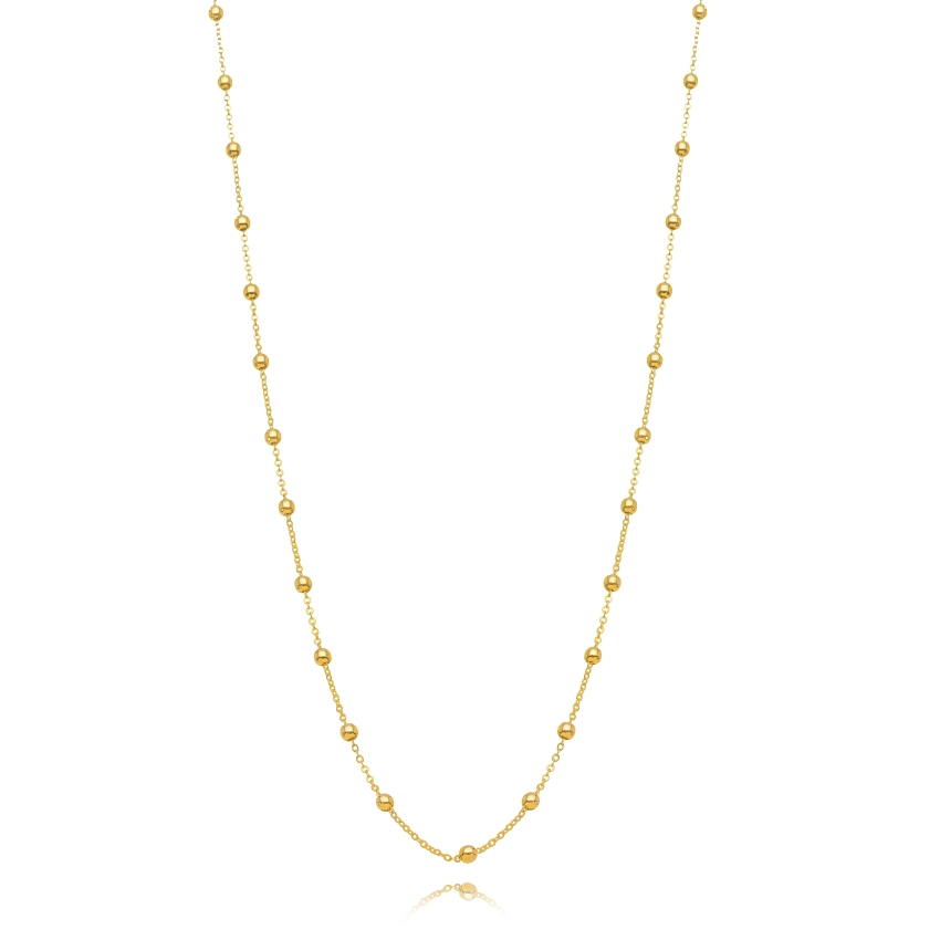 Colar Esferinhas Banhado a Ouro 18k