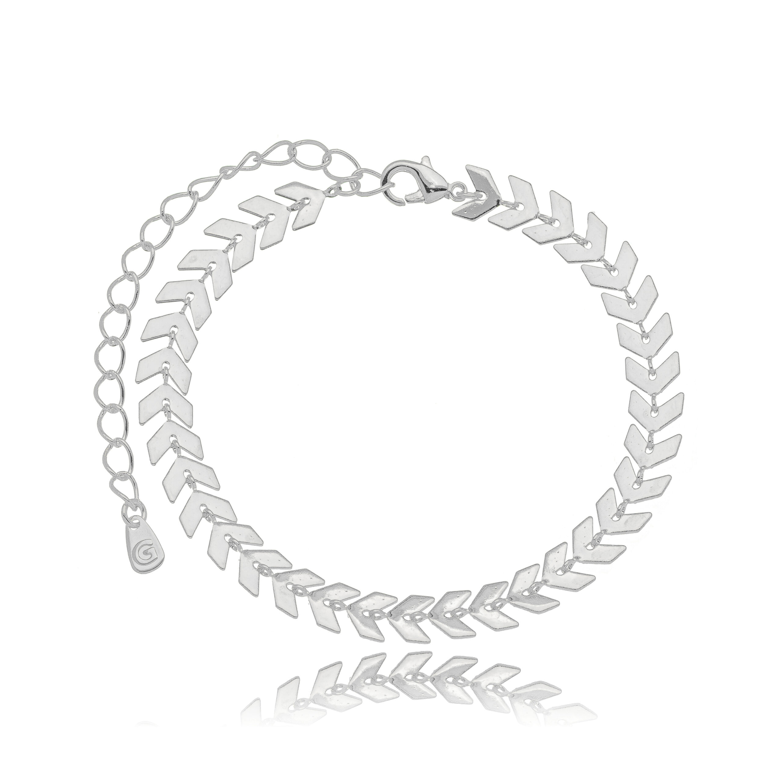 Pulseira Escama Ródio Branco